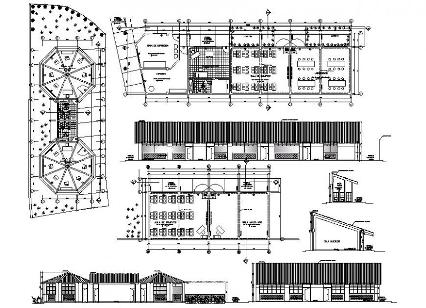 single level of institute project cad file