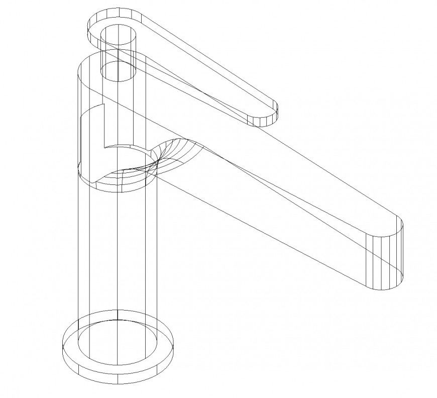 Single lever plan autocad file