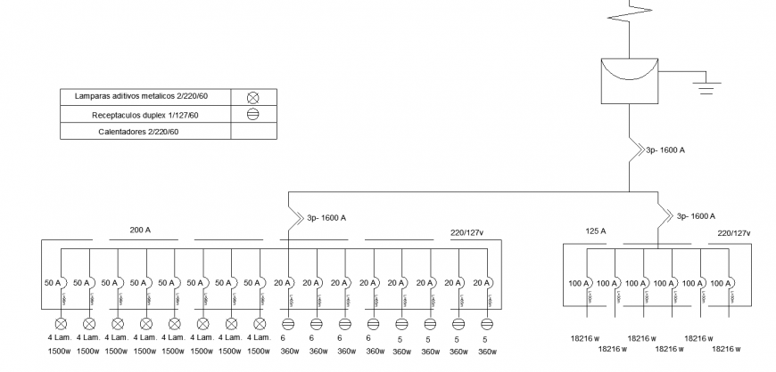single line diagram drawing in dwg file.