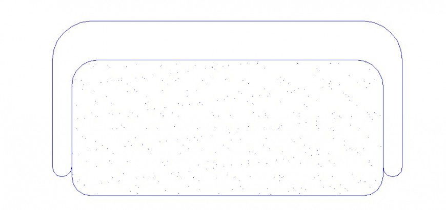 Single Sofa Couch CAD Elevation and Top View DWG File