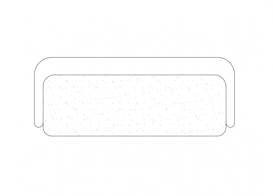 Single Sofa Set Elevation with CAD Block Details DWG File