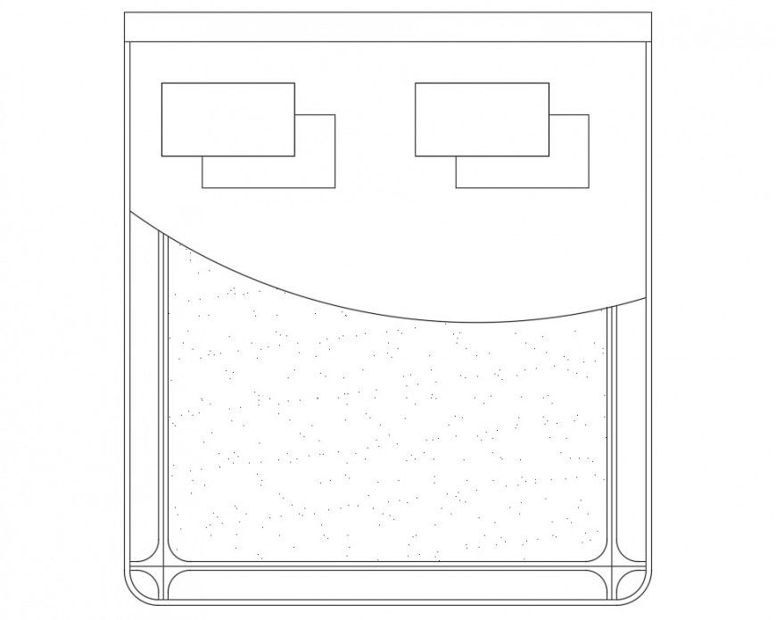 Single table elevation cad block details dwg file