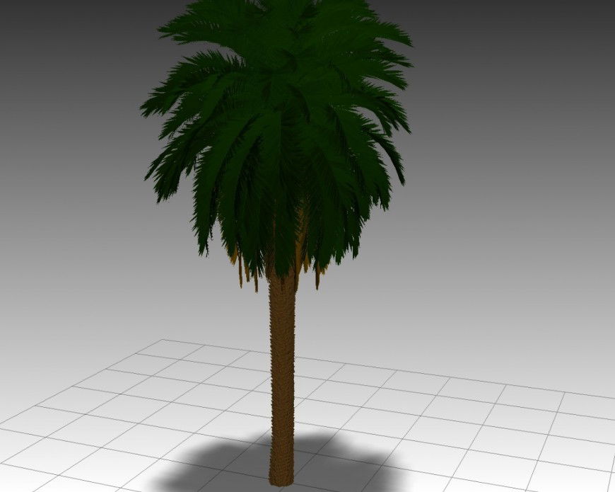 Single tree elevation 3d block cad drawing details dwg file