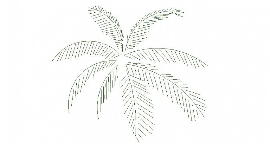 Single tree plant elevation block cad drawing details dwg file