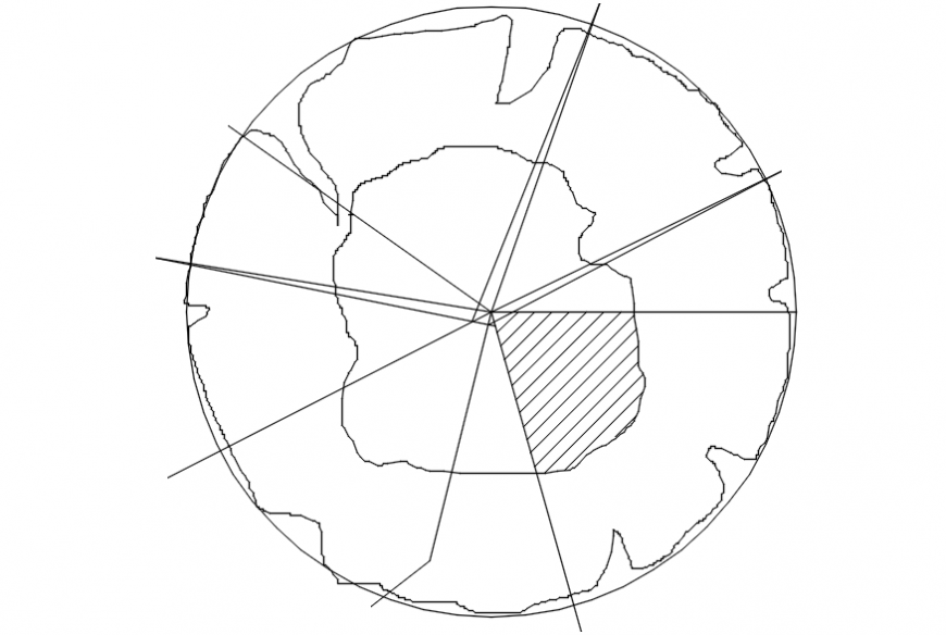 Single tree plant top view elevation block details dwg file