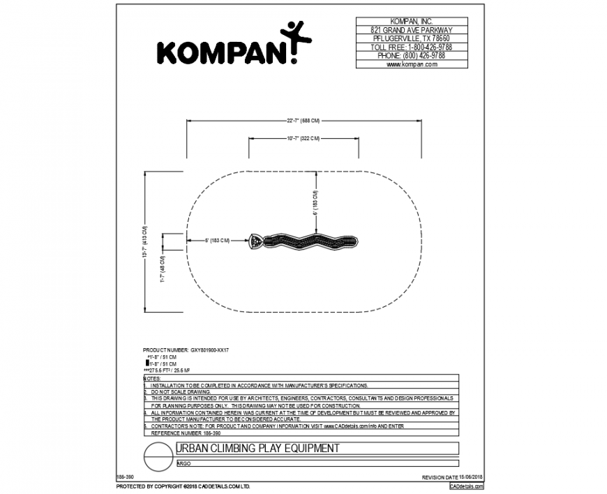 Single urban climbing play equipment dwg file