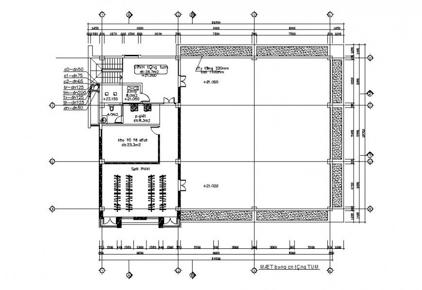 Single water line with sanitary area of building plan autocade file