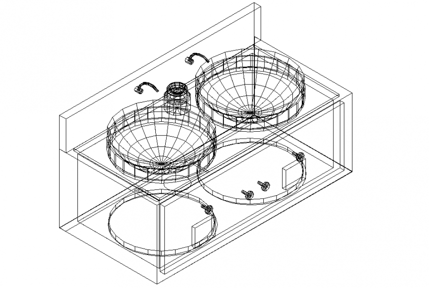 Sink 3D drawing drawing in dwg file.