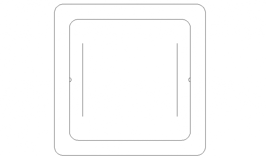 Sink detail drawing plan with water outlet drawing in dwg file.