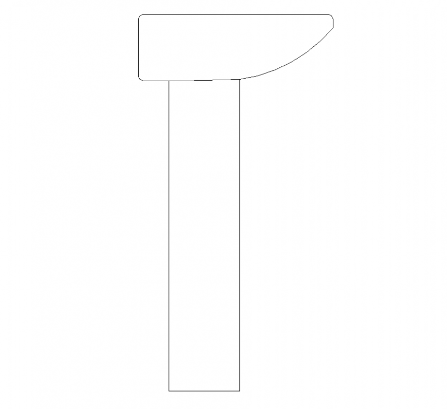 Sink detail elevation layout 2d view autocad file