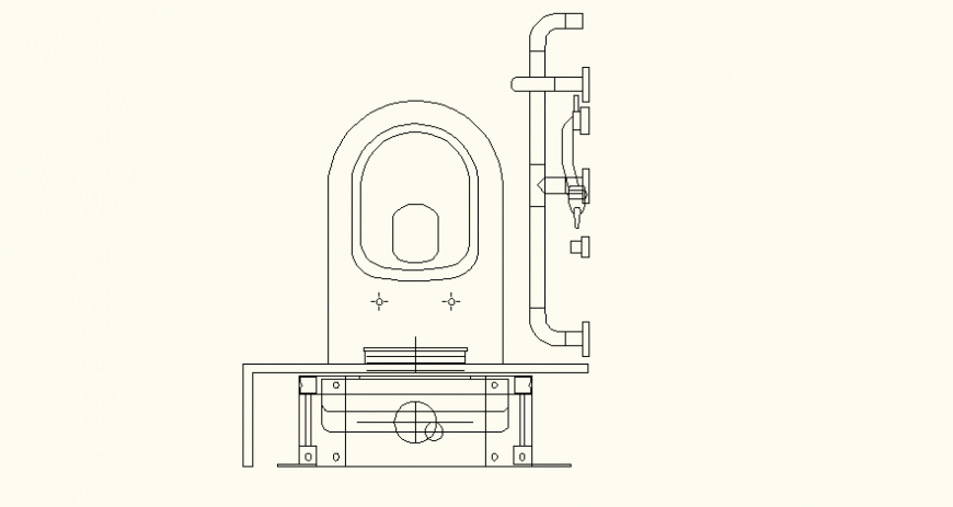 Sink detail plan and elevation layout file