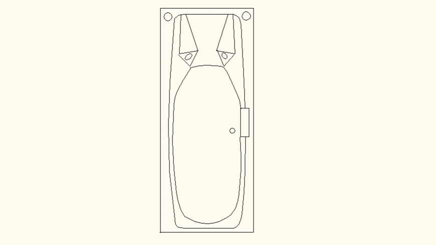 Sink detail rectangular shape elevation autocad file