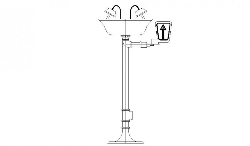 Sink section plan autocad file