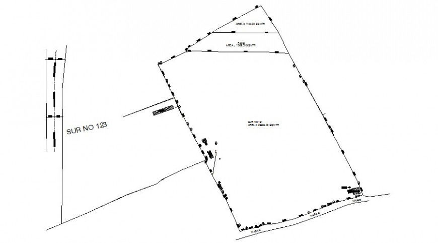 Site area planning details 2d view drawings autocad software file