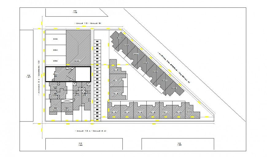 Site layout plan drawing details of general health center building dwg file