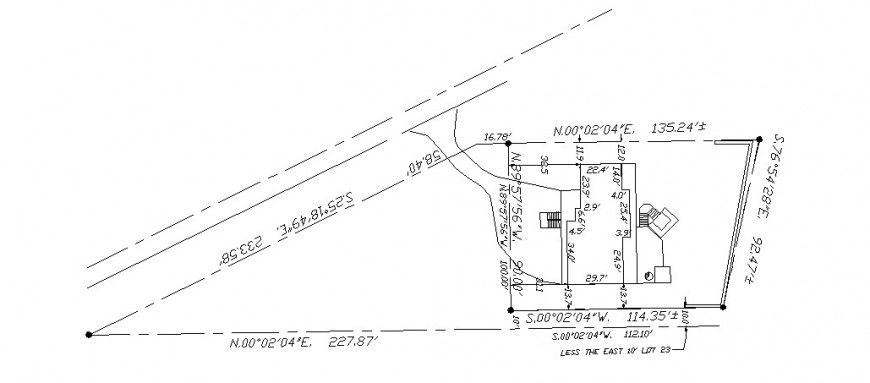 Site layout plan drawing details of residential house dwg file