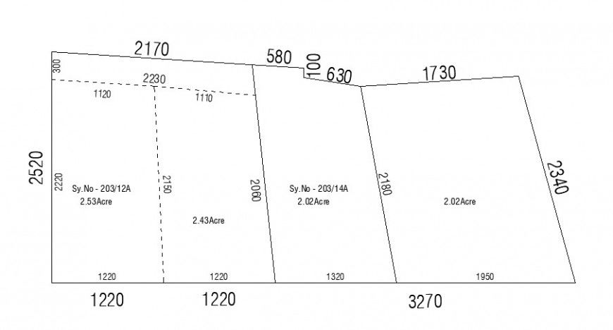 Site layout plan with landscaping measurement details of plot dwg file