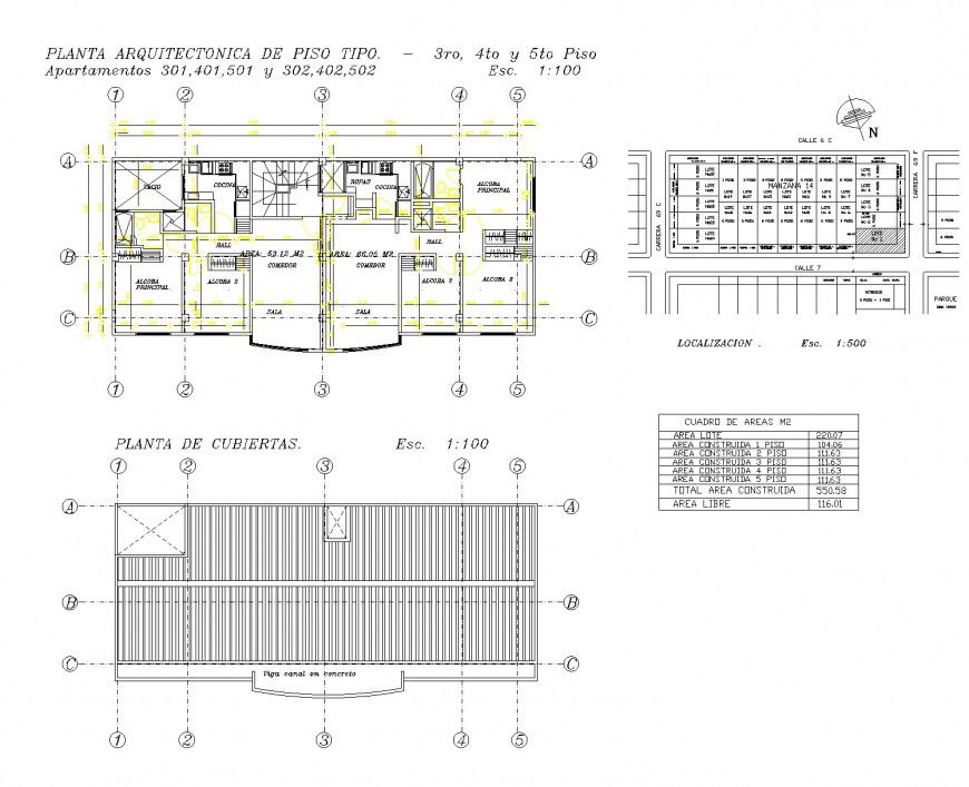 Site location and house planning autocad file