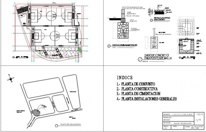 Site plan and foundation planning autocad file
