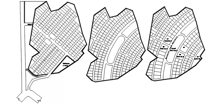 Site plan and location drawing details of multiple houses dwg file