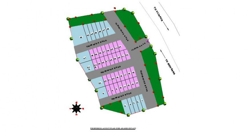 Site plan details of an area 2d drawing autocad drawing