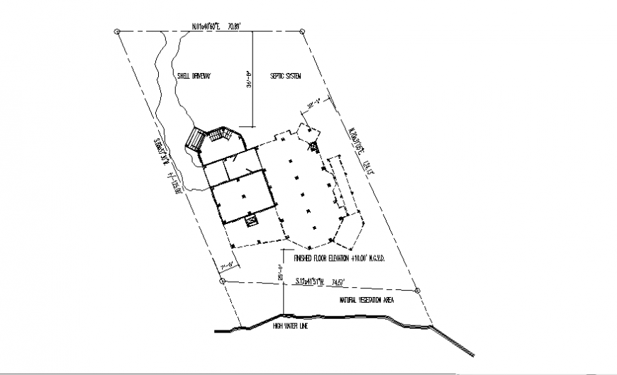 Site plan details of house cad drawing details dwg file