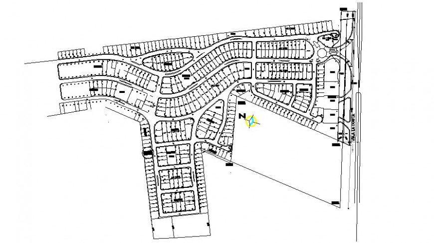 Site plan details of multiple residential housing society dwg file
