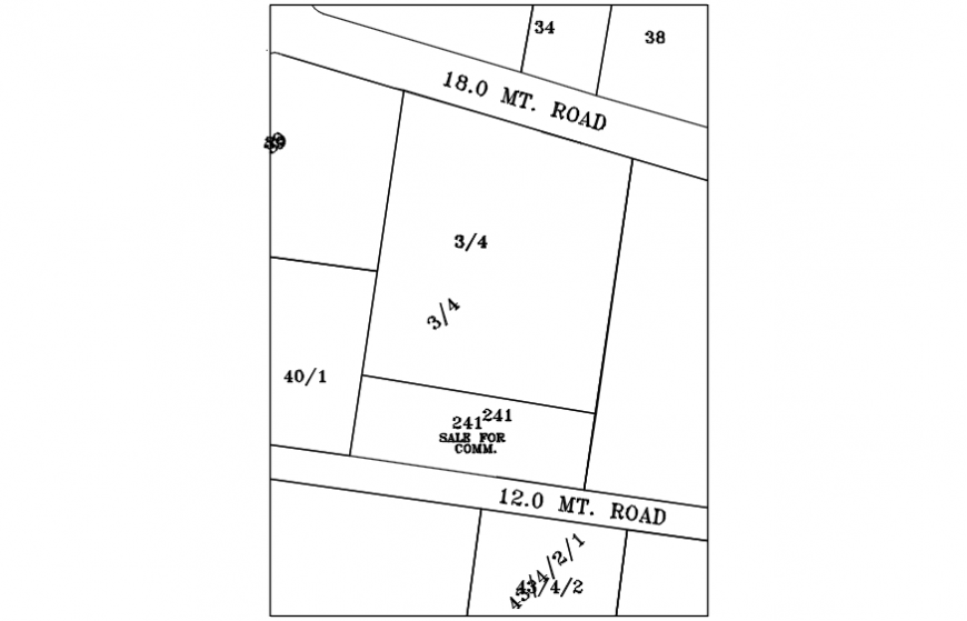 Site plan drawing details for residential apartment building dwg file