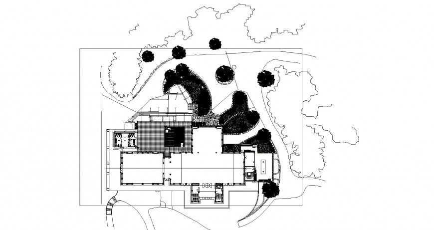 Site plan drawing in dwg AutoCAD file.
