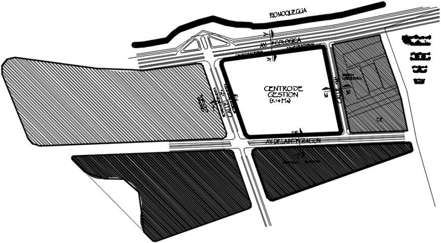 Site plan of top view cad file