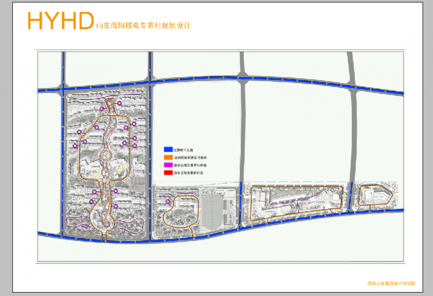 Site plan with location and landscaping structure of housing colony psd file