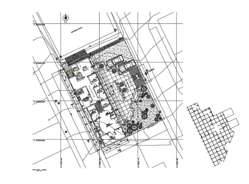 Site plan with location map details of medical hospital dwg file