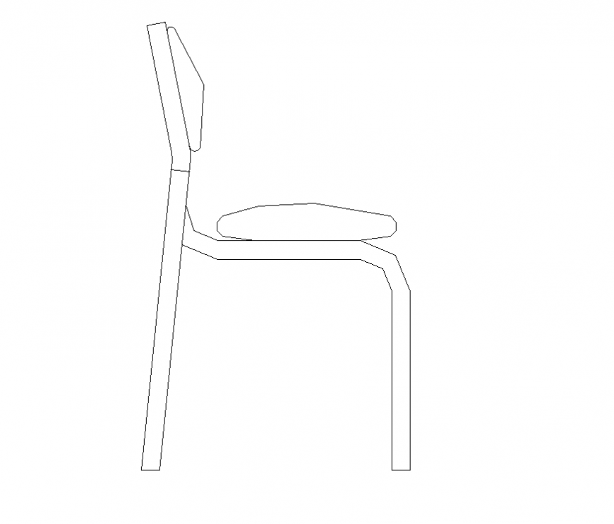 Sitting chair detail 2d view CAD blocks layout dwg file