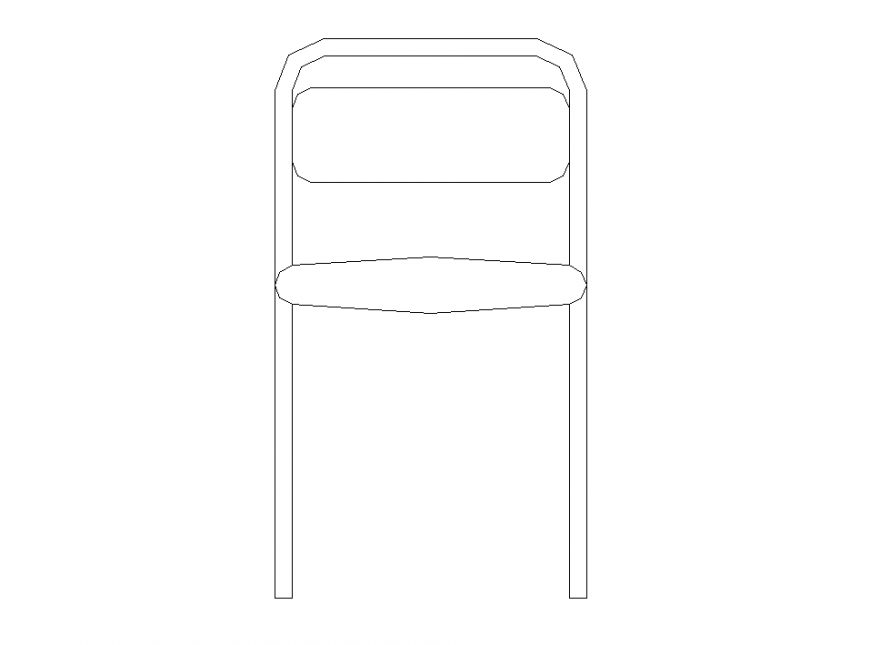 Sitting chair detail CAD furniture layout 2d view autocad file