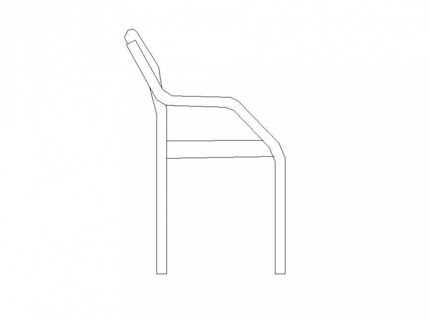 Sitting chair detail elevation 2d view CAD furniture layout autocad file