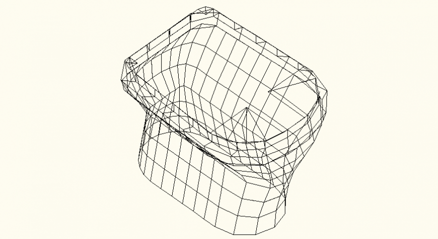 Sitting modern toilet detail elevation layout plan