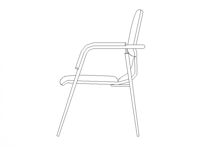 Sitting office chair detail elevation 2d view CADS blocks layout file