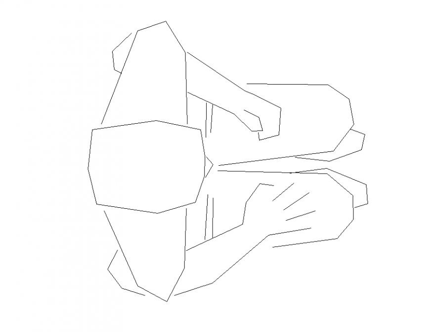 Sitting people detail elevation 2d view layout autocad file