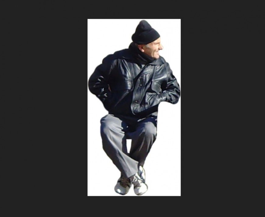 Sitting position detail 3d model layout JPEG file