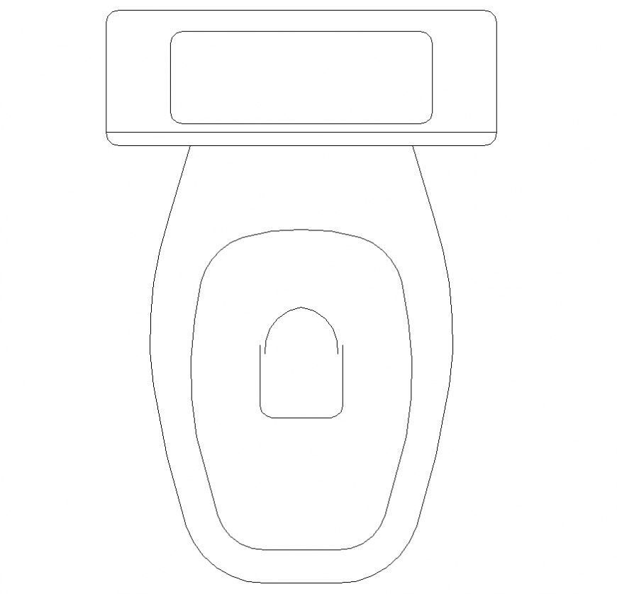 Sitting toilet detail elevation 2d view CAD blocks dwg file