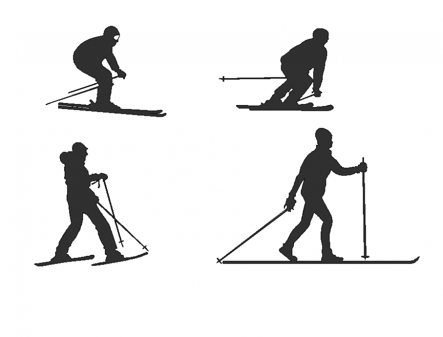 Skating people CAD blocks detail elevation 2d view autocad file