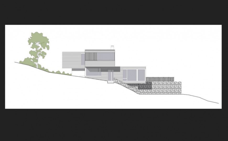 Sketch up file with side view of residence area
