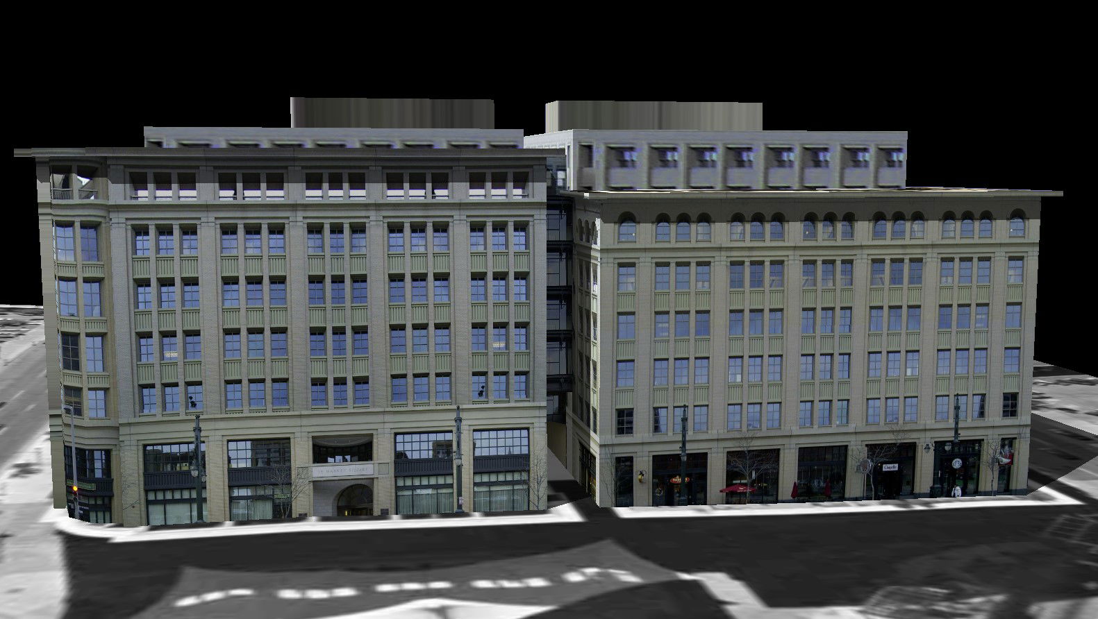 Commercial Building model Plan in SketchUp Model for Layout files
