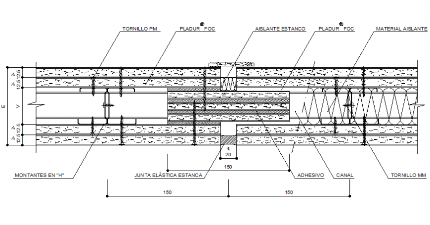 Skylight roof detail drawing in dwg file.