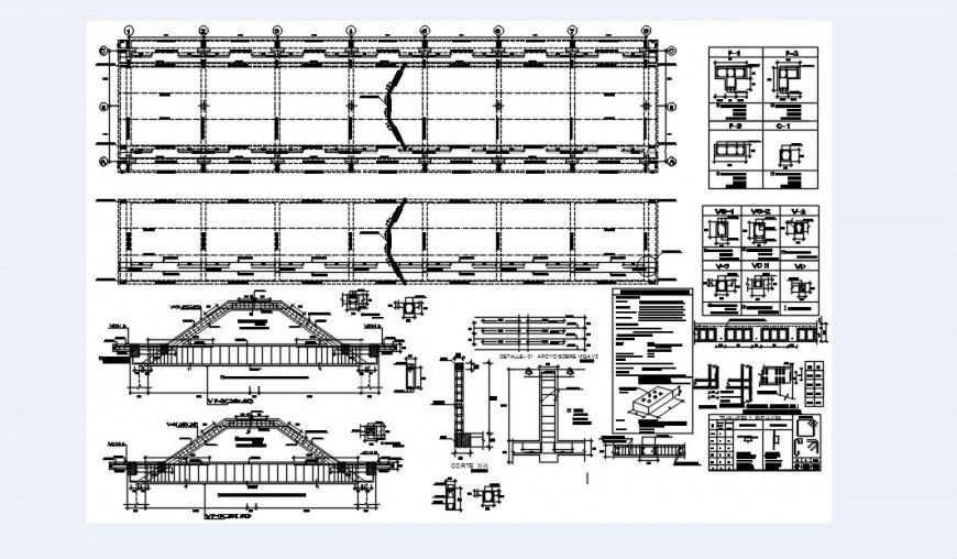 Slab floor plan with construction detail in AutoCAD