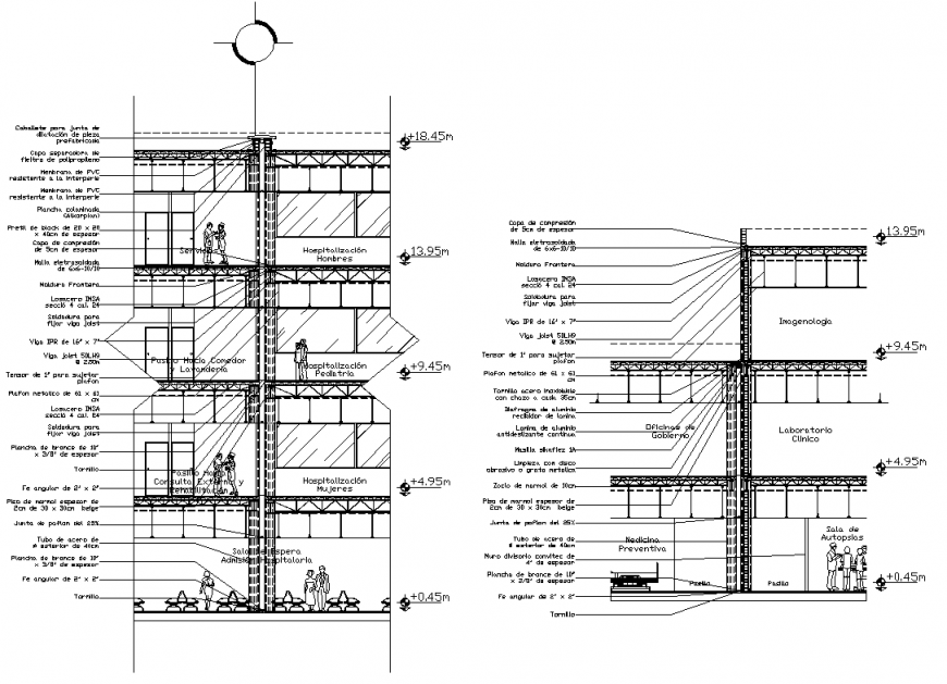 Slab section plan layout file
