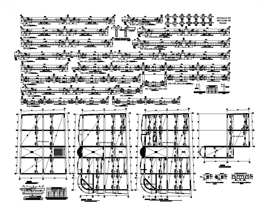 Slab structure detail elevation 2d view layout file