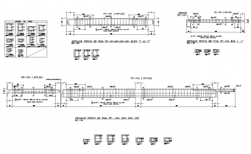 Slab structure detail layout autocad file