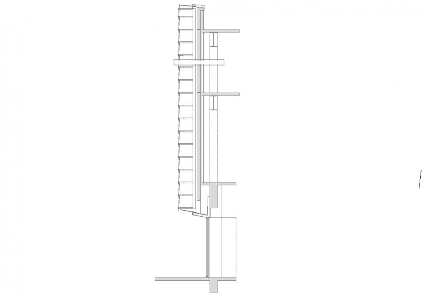 Slab to wall section plan layout file