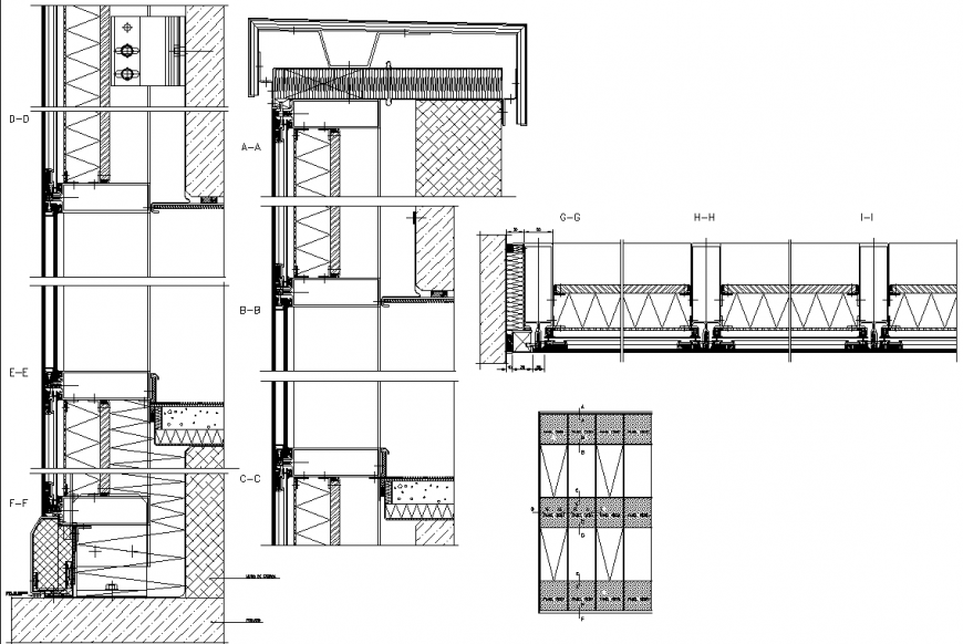 Sliding door channel section drawing in dwg AutoCAD file.